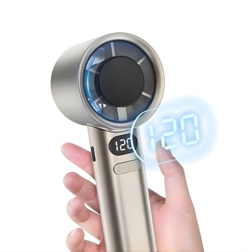Image of Portable Digital Handheld Cooling Fan with LED Display, personal cooling fan M 11 USB Fan | Assorted Colour