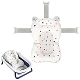 Colorlife Baby Bath Seat Support Net Infant Bathing Seat Support Mat, Adjustable Comfortable Non-Slip Three-Pointed Baby Shower Net Bathtub Sit Up Mesh for Newborn 0-12 Months-Star(No Bathtub)