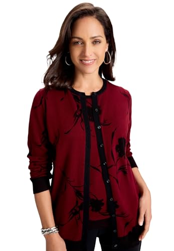 Jessica London Women's Plus Size Fine Gauge Cardigan - 22/24,