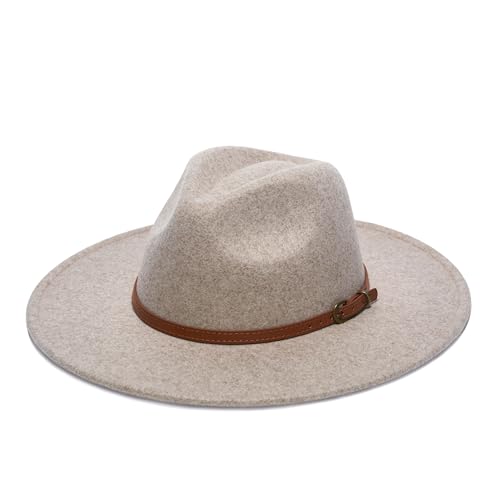 Wide Brim Fedora Hat for Women
