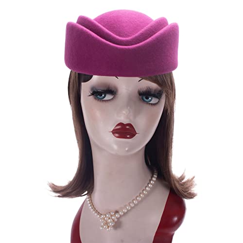 Lawliet Wool Air Hostesses Cocktail Fascinator Base Pillbox Hat Millinery Craft A049