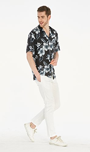 Image of Hawaii Hangover Family Matching Hawaiian Clothes, Midnight Bloom | Family matching Hawaiian outfits, Midnight Bloom, lightweight rayon, machine washable, tropical floral print, luaus, cruises