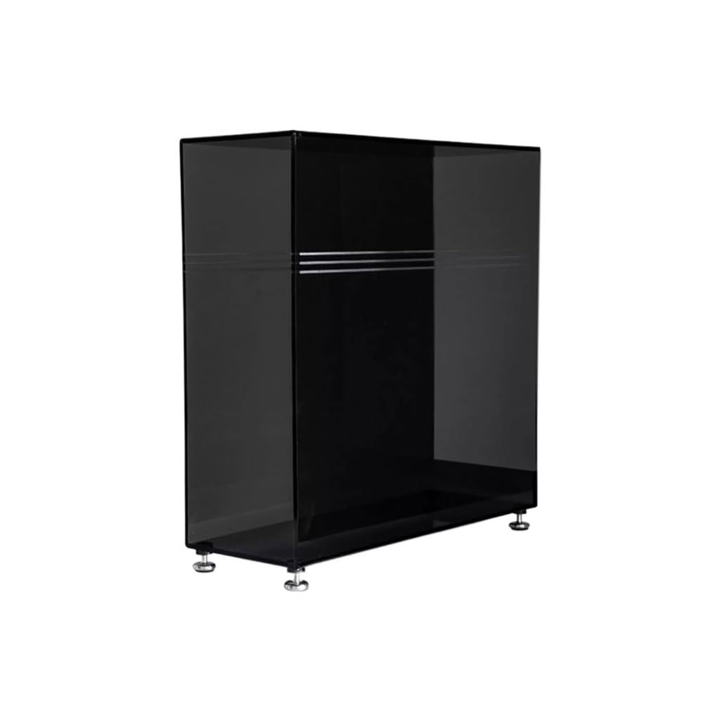 CHENGAIJIAN Cd Rack Home Acrylic Vinyl Record Rack Tabletop Vertical CD Storage Box with Stainless Steel Feet