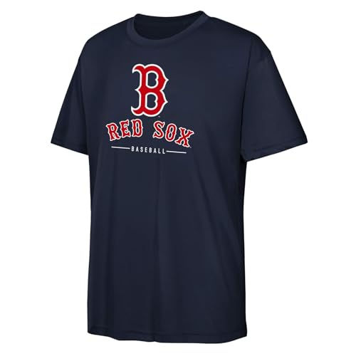 MLB Kids Youth 4-20 Official Team Spirit Premier T-Shirt (US, Numeric, 18, 20, Regular, Boston Red Sox - Navy)
