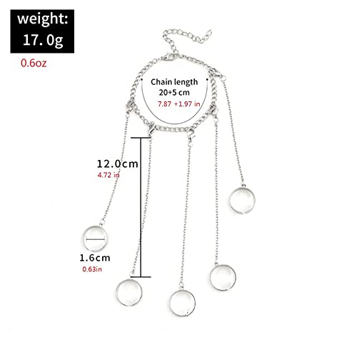 Bethynas Punk Tassel Bracelet With Slave Finger Rings Gothic Hand Harness Hip Hop Kurapika Chain for Women4