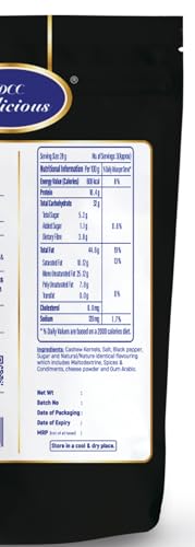 Image of DCC Delicious Roasted Cashews (Pepper), 80Grams | Dry Roasted | Air Fried