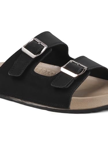 Image of Sukun mens Sukun Slb 10 Men's Stylish Dual-strap Buckle Sandals Sandal