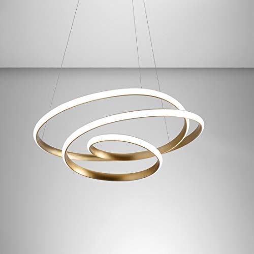 Lustre LED Gea Lumière Diva variable doré 39W