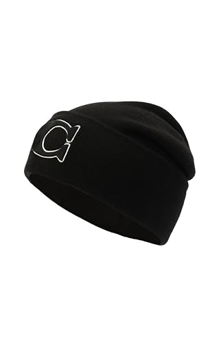 Mens Varsity C Beanie Black