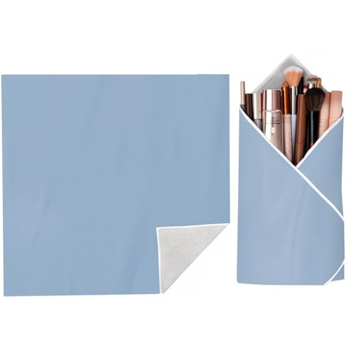 DIANlOVS Self-Adhesive Makeup Bag – Portable Magic Cloth Cosmetic Pouch & Lens Wrap, Travel Organizer for Beauty Essentials, Gifts, and Daily Use,Blue,21.65inch