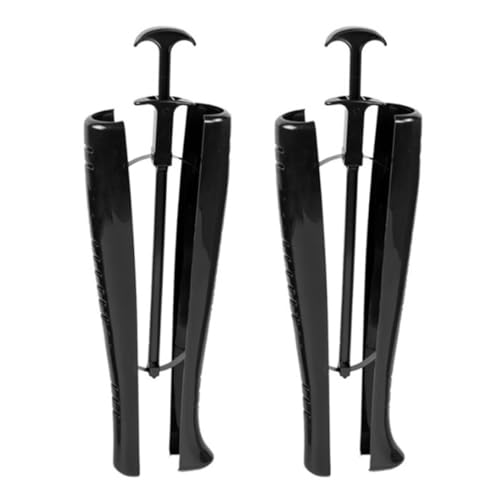 Wedhapy Stiefelspanner Stiefelformer Stiefelformer Schuhspannereinsätze aus Kunststoff Kniehohe Stiefel Stützhalter Werkzeug schwarz mit Griff