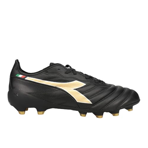 Image of Diadora Mens Brasil Elite Tech Italy Lpx Firm Ground Soccer Cleats Firm Ground - Black