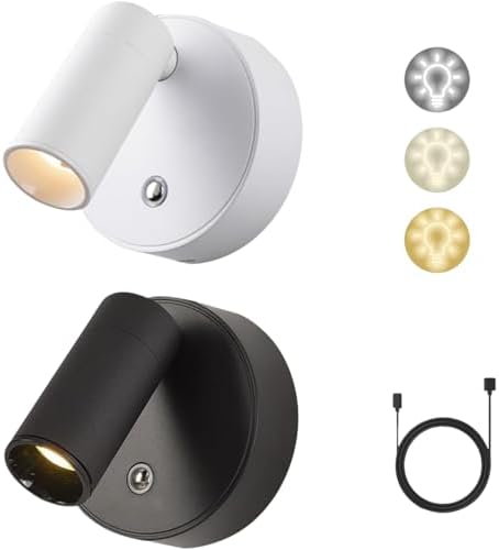 Luminária LED Recarregável Sem Fio USB‑C 3 Níveis Toque Rotação 3...