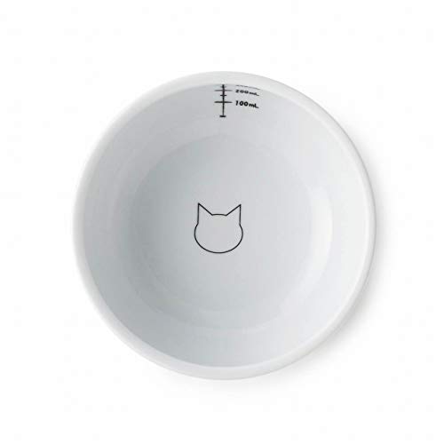 Necoichi Raised Cat Water Bowl, Elevated, With Measurement Lines, Dishwasher And Microwave Safe (Cat, Extra Tall) #TOP2