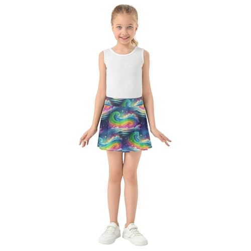 Girls Athletic Skirt Golf Tennis Skorts Running Sports Casual Workout Short Skirt with Pockets for 3-12Y4