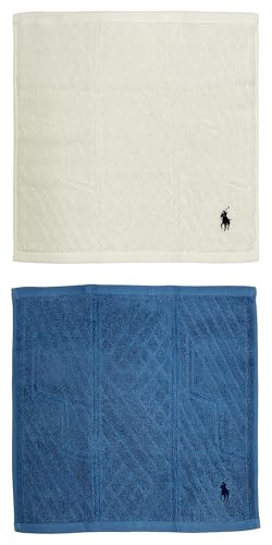 ポロ ラルフローレン POLO RALPH LAUREN タオルハンカチ 綿 100% ワンポイント刺繍 34cm x 34cm２枚セット 2507Aのサムネイル