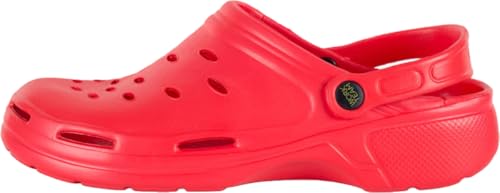 WORKTEAM Zueco Ultraligero de EVA Ergonómico y Anatómico, con Ventilación y Tira de Sujeción en Talón. Unisex Rojo 37