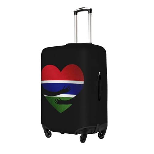 Travel Luggage Cover Gambia Gambian Flag Heart Fashion Washable Baggage Suitcase Protector Fit For Luggage Large2