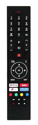 Universal Bush TV Remote Control Replacement - For Bush/Luxor/Hitachi/Polaroid/Digihome/Celcus/Finlux TVs - Works Straight Away No Setup Required - With Netflix/YouTube/Amazon/Freeview Buttons