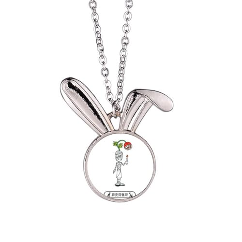 Collier lapin d'Égypte Halloween en alliage pour style gothique mystique