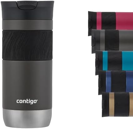 Contigo Byron 2.0 Thermobecher, Edelstahl Isolierbecher mit Snapseal Verschluss, Kaffeebecher to go, 100% auslaufsicher, spülmaschinenfester Deckel, BPA-frei, hält bis zu 6 Stunden warm, 470 ml