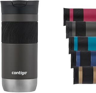 Contigo Byron 2.0 thermo mug, stainless steel insulated mug with Snapseal closure, coffee mug to go, 100% leak proof, dishwasher safe lid, BPA free, keeps warm up to 6 hours, 470 ml