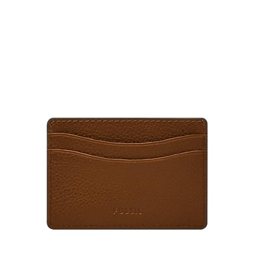 Image of Fossil Men's Anderson Leather Slim Minimalist Card Case Wallet, Medium Brown (Model: ML4575210)
