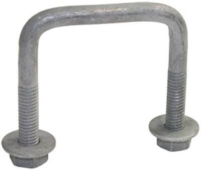 Galvanized Square U-Bolts [Set of 3] Size: 3.19" H x 3.06" W x 0.5" D