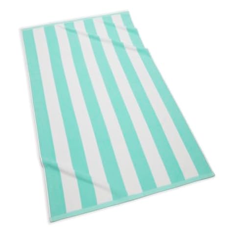 Kassatex Cabana Stripe Beach Towels - Turquoise Cover