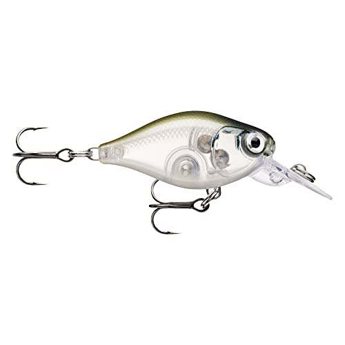 Rapala - Señuelo de Pesca X-Light Crank Mid Runner, tamaño: 3,5 cm/4 g, señuelo Flotante de Agua Dulce, Profundidad de nado: 1,8-2,1 m, construcción de plástico, Ghost Shiner GHSH