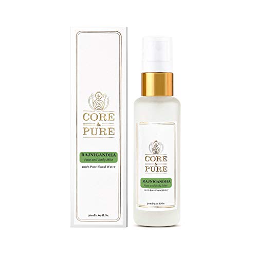 Image of CORE & PURE Rajnigandha Face and Body Mist Spray- Helps in Matured Skin |100% Natural Hydrosol, Floral Water|- 50ml