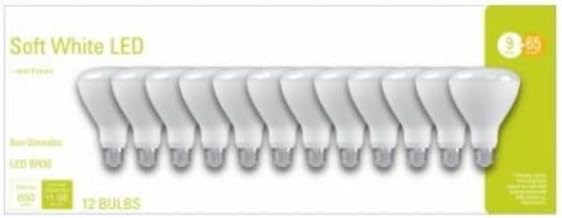 GE Lighting 105661 650 Lumen 9W BR30 Base 2700K LED Soft White Light Bulbs - Pack of 12