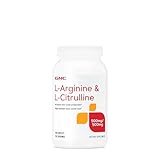 GNC L Arginine + L Citrulline 500mg Each Supplement, Supports Nitric Oxide Production and Healthy Blood Vessel Tone, 120 Servings