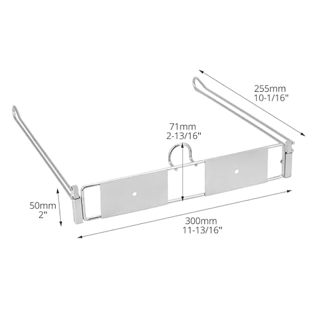 QWORK T-Shirt Bag Rack Holder -2 Pack Versatile Bag Stand for Grocery Stores, Kitchens, Retail and Offices, Fits Standard Bags, Easy Install with Screws - 11.81 x 10.04 x 2.76