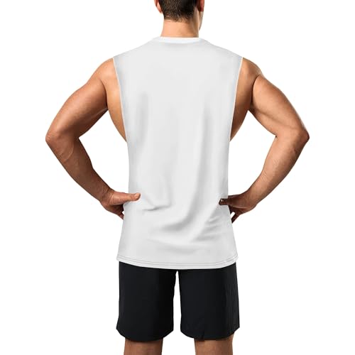 Image of Zhyaj Summer Tanks Top for Men Flag Graphic Print Sleeveless Shirts Casual Working Out Vest T-Shirts Loose-Fit Men's Tank