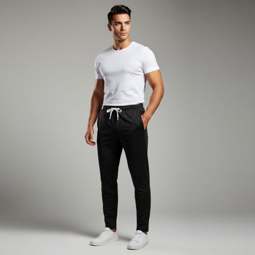 Image of Track Pants for Mens || Joggers for Mens || Men's Sports Regular Fit Polyester Track Pant with Two Side Zipper Pockets (TP20 Single Pack of 1)