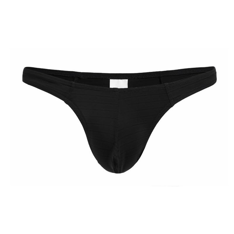 Mens Ice Silk Lingerie G-String T-Back Thongs Underwears Lightweight See Through Trunk Underpants