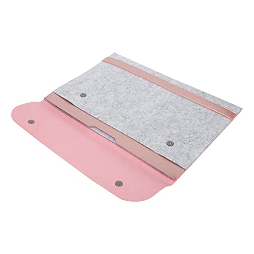 Funda para portátil de 15,4 pulgadas en cuero de microfibra oro rosa de alta costura