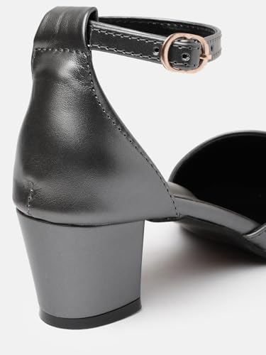 Image of Marc Loire Women's Pointed Toe Block Heel Fashion Sandals with Buckled Ankle Strap