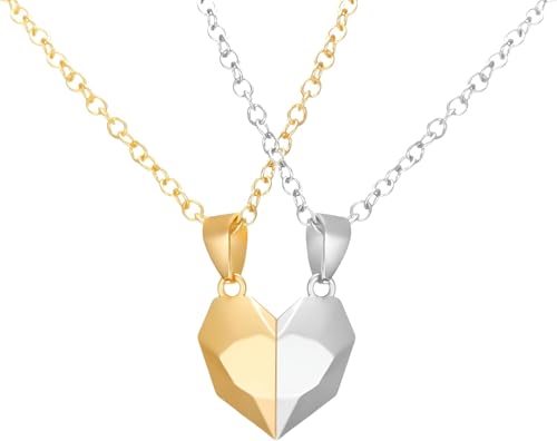 Collier Pendentif Magnétique Cœur Argent 925 pour Amoureux
