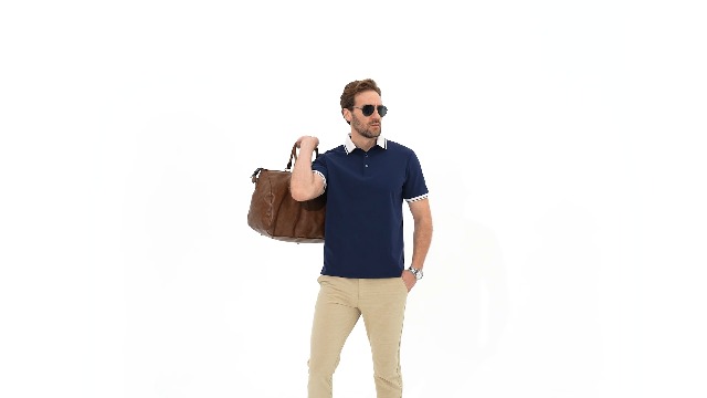 Camisetas Polo para Hombre de Golf, Manga Corta con Cuello y Puños en Contraste, Tela Secado Rápido y Estiramiento, Estilo Casual miniatura 7