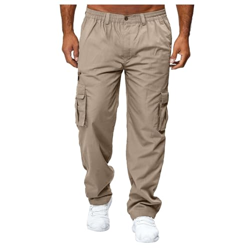 Pant Mens Cargo Casual Joggers Athletic Cotton Loose Straight Sweatpants3