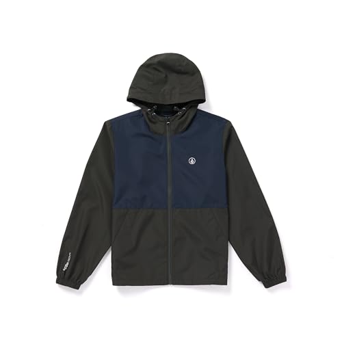 Image of Volcom Men's Wavern Water-resistant Windbreaker Jacket - Zip-up With Adjustable Hood