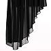 AFAVOM Women Metallic Sequin Praise Dance Dress Asymmetric Ruffle Chiffon Overlay Dress Sleeveless Irregular Hem Liturgical Lyrical Dance Dress Worship Dancewear Costume Black S