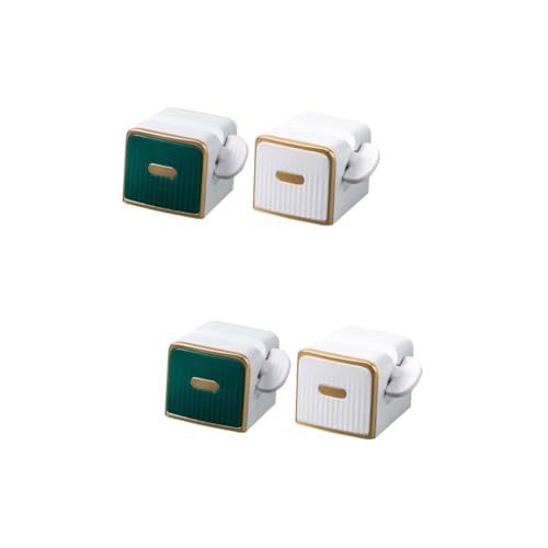 HAPINARY 2sets Bathroom Toothpaste Holder White Toothpaste Squeezer Set Rolling Squeezer Easy Squeezing Apparatus for Home Use 2pcs*2