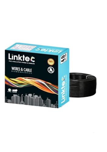 Image of PVC Insulated Copper Wire, Single Core, Black, 90 Metres, for Domestic and Industrial Use (BLACK, 4.00 SQ MM)