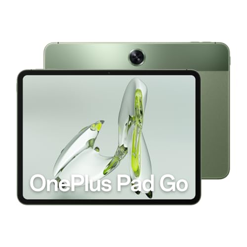 OnePlus Tablette Portable Pad Go 8 Go RAM + 128 Go Stockage avec écran 2,4K à Faible luminosité Bleue, Batterie 8 000 mAh, Menthe Jumelle