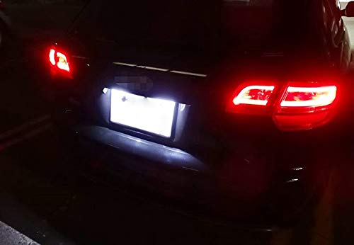 Ijdmtoy Oem-Fit 3W Full Led License Plate Light Kit Compatible With Audi A3 S3 A4 S4 A5 S5 A6 S6 A8 S8 Q7, Powered By 18-Smd Xenon White Led & Can-Bus Error Free #TOP5