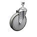 Polyurethane Swivel Threaded Stem Caster w/6" x 1.25" Gray Wheel and 12mm Stem - 350 lbs Capacity/Caster - Service Caster Brand