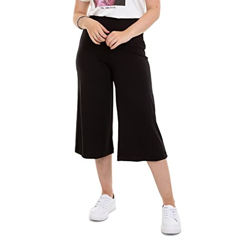 Calça pantacourt viscolycra preta Cor:Preto;Tamanho:G